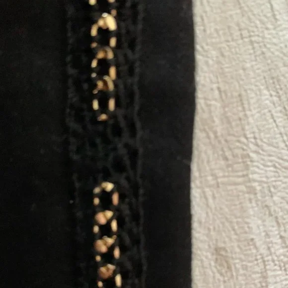 New HUDSON Luna Super Skinny jeans w/gold chainlink trim - Picture 7 of 7